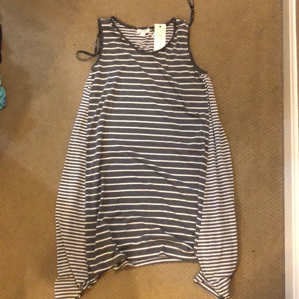 Gray stripped dress
